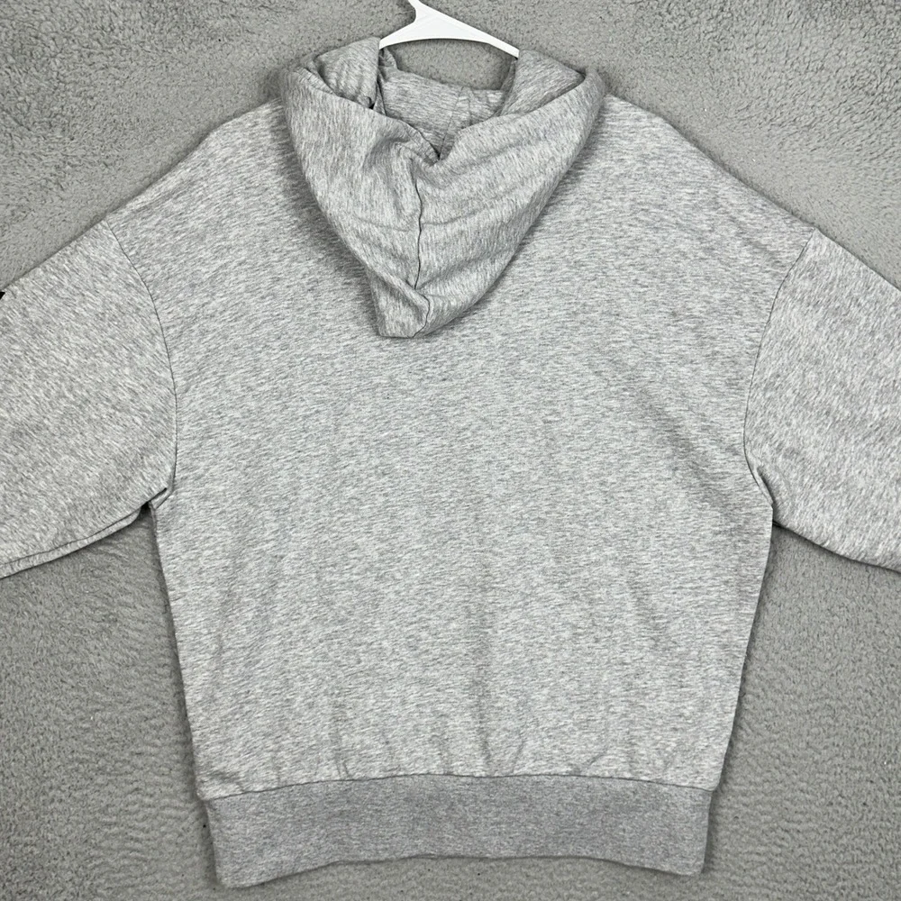NEW Adidas Hoodie Mens Small Pullover Fleece Grey Heather Sweatshirt Logo Pocket